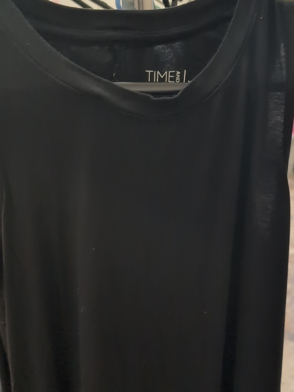 Time and Tru Black Crewneck Women's Tank dress Xs 0-2